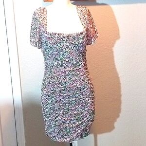 Liz & Sara Pink Floral Dress Sz Large